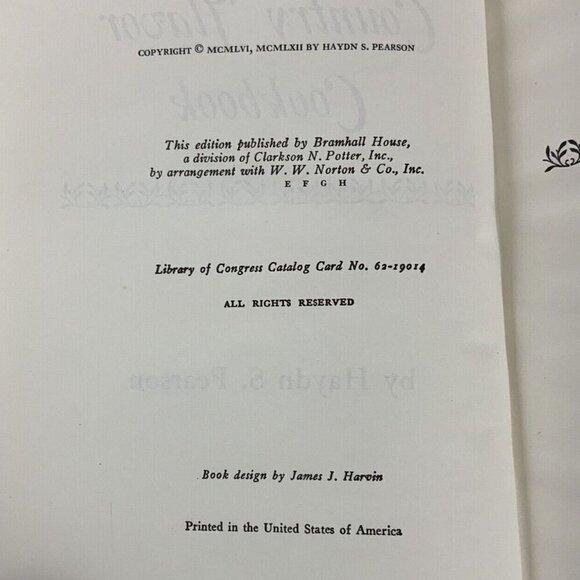 Country Flavor Cook Book by Haydn S Pearson Hardcover Dust Jacket 1962 Recipes - Picture 4 of 9